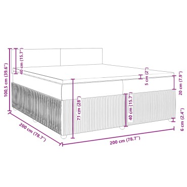 vidaXL Κρεβάτι Boxspring με Στρώμα Ροζ 200x200 εκ. Βελούδινο