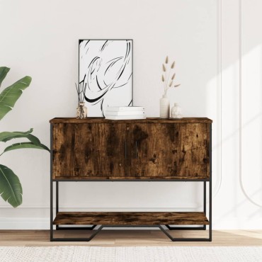 vidaXL Τραπέζι Κονσόλα Καπνιστή Δρυς 100x35x74,5cm Επεξεργασμένο Ξύλο 1 τεμ.