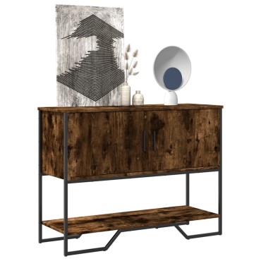 vidaXL Τραπέζι Κονσόλα Καπνιστή Δρυς 100x35x74,5cm Επεξεργασμένο Ξύλο 1 τεμ.