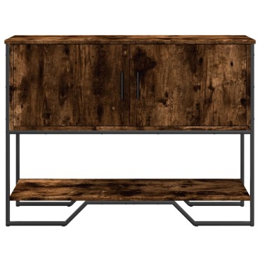 vidaXL Τραπέζι Κονσόλα Καπνιστή Δρυς 100x35x74,5cm Επεξεργασμένο Ξύλο 1 τεμ.