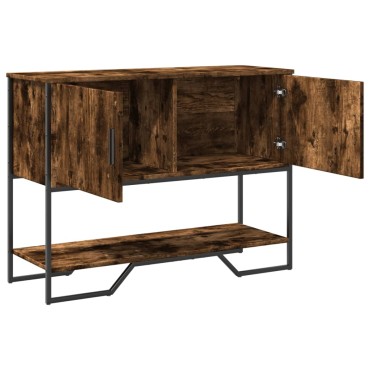 vidaXL Τραπέζι Κονσόλα Καπνιστή Δρυς 100x35x74,5cm Επεξεργασμένο Ξύλο 1 τεμ.