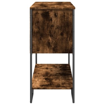 vidaXL Τραπέζι Κονσόλα Καπνιστή Δρυς 100x35x74,5cm Επεξεργασμένο Ξύλο 1 τεμ.