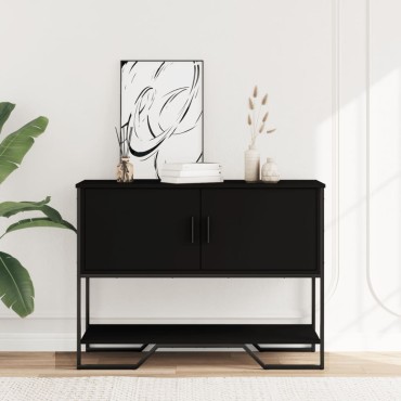 vidaXL Τραπέζι Κονσόλα Μαύρο 100x35x74,5cm από Επεξεργ. Ξύλο 1 τεμ.
