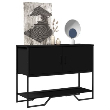 vidaXL Τραπέζι Κονσόλα Μαύρο 100x35x74,5cm από Επεξεργ. Ξύλο 1 τεμ.
