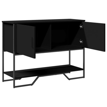 vidaXL Τραπέζι Κονσόλα Μαύρο 100x35x74,5cm από Επεξεργ. Ξύλο 1 τεμ.