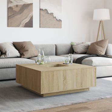 vidaXL Τραπεζάκι Σαλονιού Sonoma Δρυς 100x100x40cm Επεξεργασμένο Ξύλο 1 τεμ.
