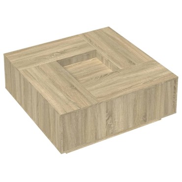 vidaXL Τραπεζάκι Σαλονιού Sonoma Δρυς 100x100x40cm Επεξεργασμένο Ξύλο 1 τεμ.