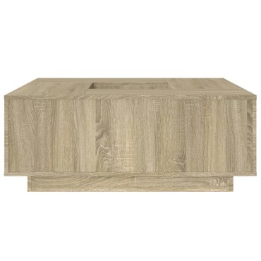 vidaXL Τραπεζάκι Σαλονιού Sonoma Δρυς 100x100x40cm Επεξεργασμένο Ξύλο 1 τεμ.