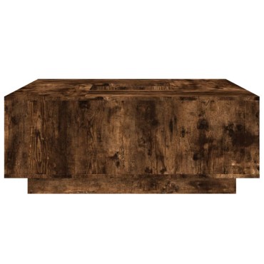 vidaXL Τραπεζάκι Σαλονιού Καπνιστή Δρυς 100x100x40cm Επεξεργασμ. Ξύλο 1 τεμ.