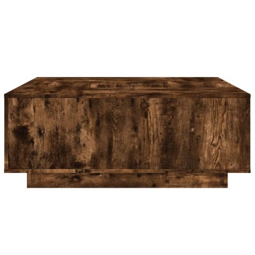 vidaXL Τραπεζάκι Σαλονιού Καπνιστή Δρυς 100x100x40cm Επεξεργασμ. Ξύλο 1 τεμ.
