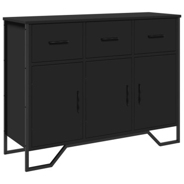 vidaXL Συρταριέρα Μαύρη 97x32,5x74,5cm από Επεξεργασμένο Ξύλο 1 τεμ.