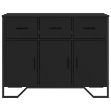 vidaXL Συρταριέρα Μαύρη 97x32,5x74,5cm από Επεξεργασμένο Ξύλο 1 τεμ.