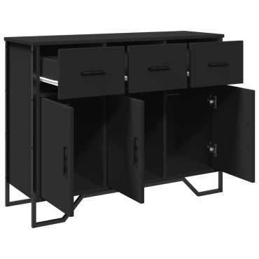 vidaXL Συρταριέρα Μαύρη 97x32,5x74,5cm από Επεξεργασμένο Ξύλο 1 τεμ.