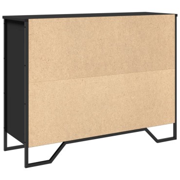vidaXL Συρταριέρα Μαύρη 97x32,5x74,5cm από Επεξεργασμένο Ξύλο 1 τεμ.
