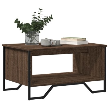vidaXL Τραπεζάκι Σαλονιού Καφέ Δρυς 75x51x40cm Επεξεργασμ. Ξύλο 1 τεμ.