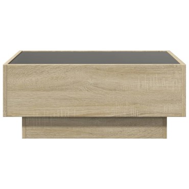 vidaXL Τραπεζάκι Σαλονιού με LED Δρυς 70x50x30cm Επεξεργασμένο Ξύλο 1 τεμ.