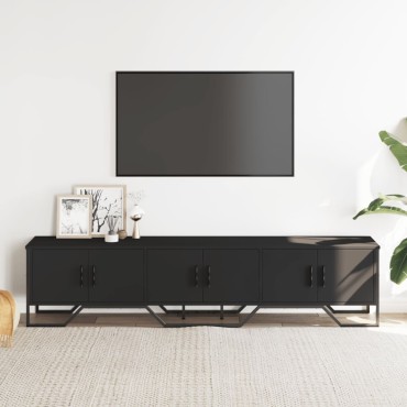vidaXL Έπιπλο Τηλεόρασης Μαύρο 180x34x41cm από Επεξεργ. Ξύλο
