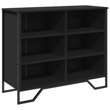 vidaXL Συρταριέρα Μαύρη 91x35,5x74,5cm από Επεξεργασμένο Ξύλο 1 τεμ.