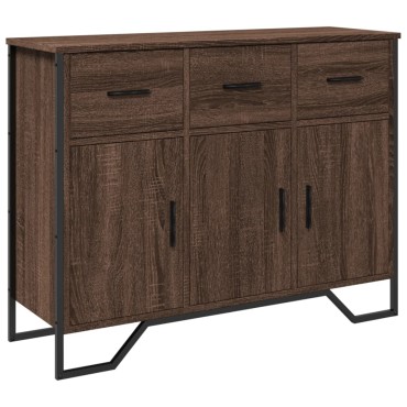 vidaXL Μπουφές Καφέ Δρυς 97x32,5x74,5cm από Επεξεργασμένο Ξύλο 1 τεμ.