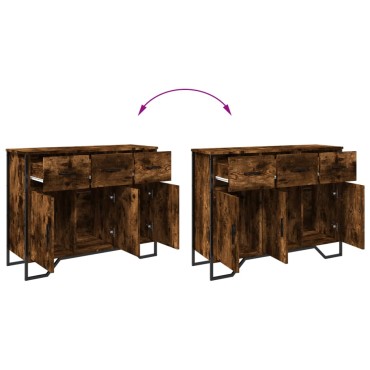 vidaXL Ντουλάπι Καπνιστή Δρυς 97x32,5x74,5cm από Επεξεργ. Ξύλο 1 τεμ.