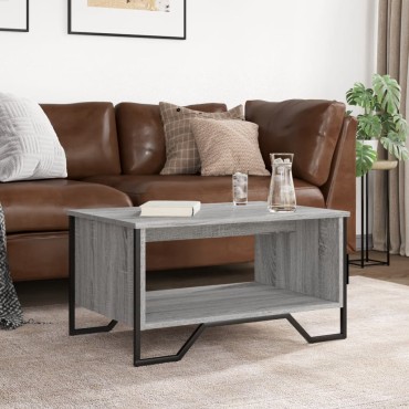 vidaXL Τραπεζάκι Σαλονιού Γκρι Sonoma 75x51x40cm Επεξεργασμένο Ξύλο 1 τεμ.