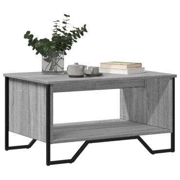 vidaXL Τραπεζάκι Σαλονιού Γκρι Sonoma 75x51x40cm Επεξεργασμένο Ξύλο 1 τεμ.
