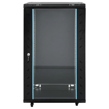 vidaXL Καμπίνα Δικτύου 18U 19" IP20 Μαύρη 60x60x100 εκ.