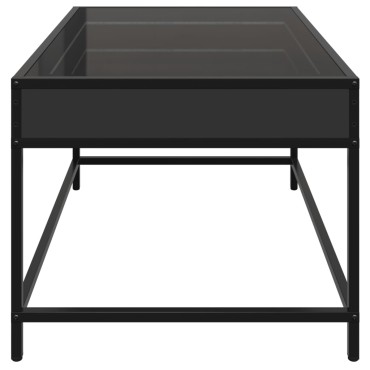 vidaXL Τραπεζάκι Σαλονιού Infinity LED Μαύρο 70x50x41cm 1 τεμ.