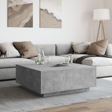 vidaXL Τραπεζάκι Σαλονιού Γκρι Σκυρ. 100x100x40cm Επεξεργασμένο Ξύλο 1 τεμ.