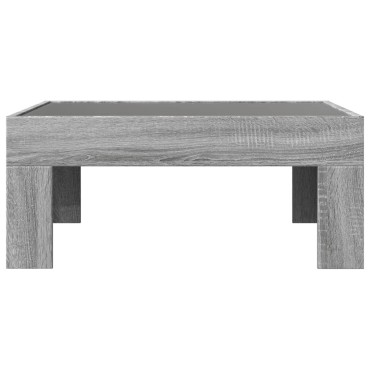 vidaXL Τραπεζάκι Σαλονιού Άπειρο Φως LED Γκρι Sonoma 70x50x30cm 1 τεμ.