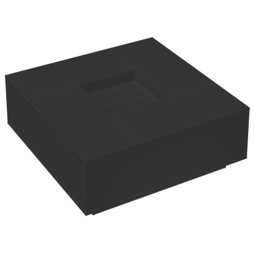 vidaXL Τραπεζάκι Σαλονιού Μαύρο 100x100x40cm από Επεξεργασμένο Ξύλο 1 τεμ.
