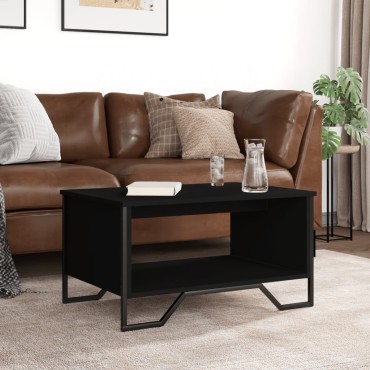 vidaXL Τραπεζάκι Σαλονιού Μαύρο 75x51x40cm Επεξεργασμένο Ξύλο 1 τεμ.