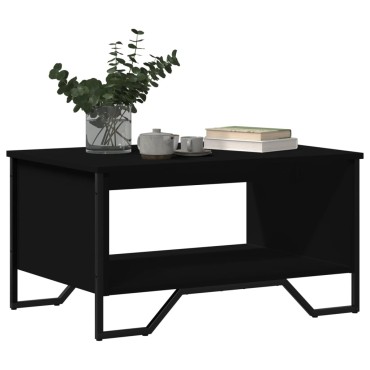 vidaXL Τραπεζάκι Σαλονιού Μαύρο 75x51x40cm Επεξεργασμένο Ξύλο 1 τεμ.
