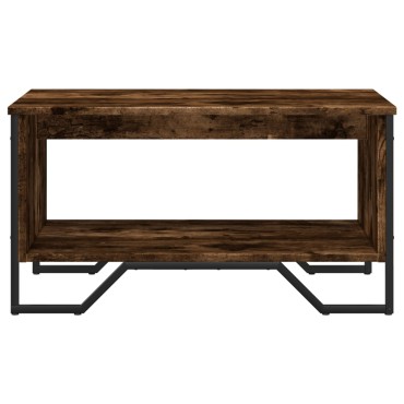 vidaXL Τραπεζάκι Σαλονιού Καπνιστή Δρυς 75x51x40cm Επεξεργ. Ξύλο 1 τεμ.