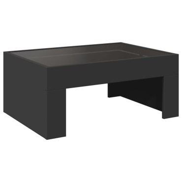 vidaXL Τραπεζάκι Σαλονιού Infinity LED Μαύρο 70x50x30cm 1 τεμ.