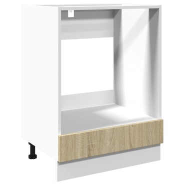 vidaXL Ντουλάπι για Φούρνο Sonoma Δρυς 60x46x81,5cm Επεξ. Ξύλο 1 τεμ.