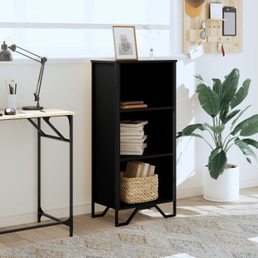 vidaXL Βιβλιοθήκη Μαύρη 50x31x106cm από Επεξεργασμένο Ξύλο 1 τεμ.