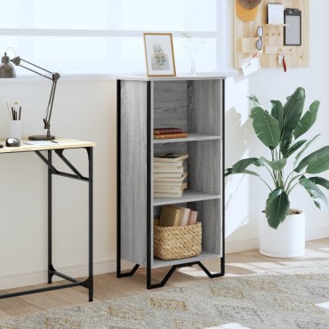 vidaXL Βιβλιοθήκη Γκρι Sonoma 50x31x106cm από Επεξεργ. Ξύλο 1 τεμ.
