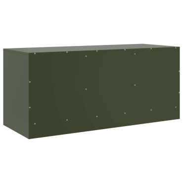 vidaXL Έπιπλο Τηλεόρασης Πράσινο Λαδί 99x39x44cm από Ατσάλι