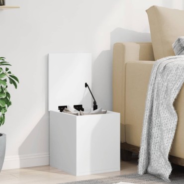 vidaXL Κουτί Αποθήκευσης Λευκό 30x35x35cm από Επεξεργασμένο Ξύλο 1 τεμ.