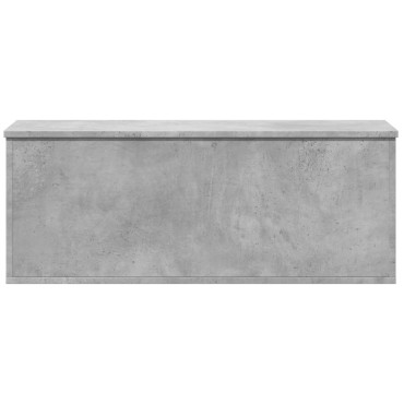 vidaXL Κουτί Αποθήκευσης Γκρι Σκυροδέματος 90x35x35cm Επεξεργ. Ξύλο 1 τεμ.