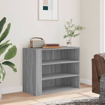 vidaXL Ντουλάπι Τοίχου Γκρι Sonoma 75x35x60cm από Επεξεργασμένο Ξύλο 1 τεμ.