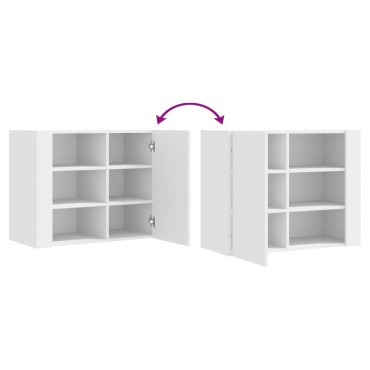 vidaXL Ντουλάπι Τοίχου Λευκό 75x35x60cm από Επεξεργασμένο Ξύλο 1 τεμ.