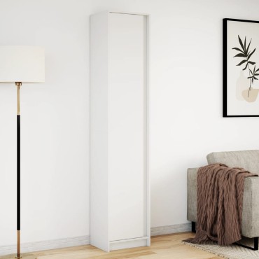 vidaXL Ντουλάπι με LED Λευκό 41,5x32,5x200cm από Επεξεργασμένο Ξύλο 1 τεμ.