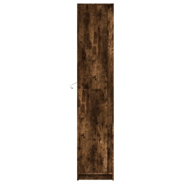 vidaXL Ντουλάπι με LED Δρυς 41,5x32,5x200cm από Επεξεργασμένο Ξύλο 1 τεμ.