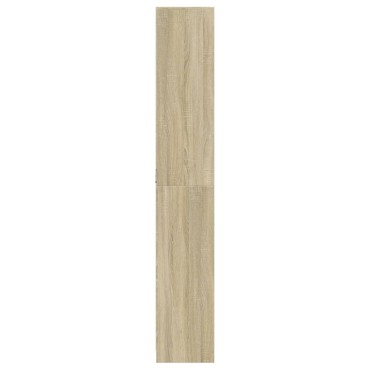 vidaXL Ντουλάπι με LED Δρυς 41,5x32,5x200cm από Επεξεργασμένο Ξύλο 1 τεμ.
