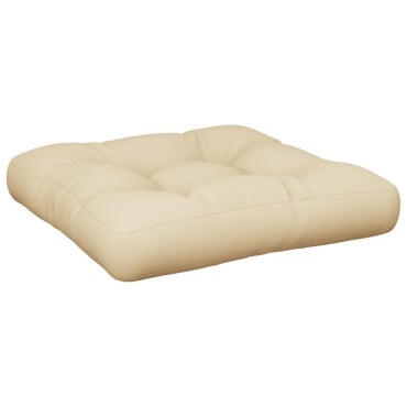 vidaXL Μαξιλάρι Παλέτας Μπεζ 58x58x10cm Υφασμάτινο