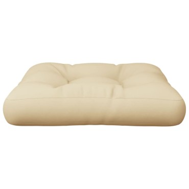 vidaXL Μαξιλάρι Παλέτας Μπεζ 58x58x10cm Υφασμάτινο