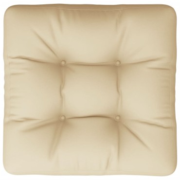 vidaXL Μαξιλάρι Παλέτας Μπεζ 58x58x10cm Υφασμάτινο