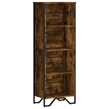vidaXL Βιβλιοθήκη Καπνιστή Δρυς 50x31x137,5cm από Επεξεργασμένο Ξύλο 1 τεμ.